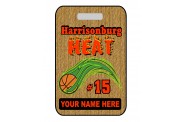 Basketball Bag Tag - Design 4 - Vertical 