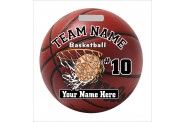 Basketball Bag Tag - Design 6 - Round Tag