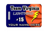 Basketball Bag Tag - Design 5 - Color Image