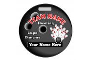 Bowling Bag Tag - Design 1 - Round