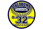 Softball Magnet  - Design 2 - Yellow Softball