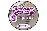 Softball Magnet  - Design 1 - White Softball 