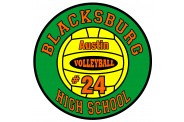 Volleyball Magnet  - Design 4 - Small Yellow Center Image