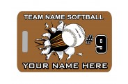 Softball Bag Tag - Design 3 - Softball Break Out Image 