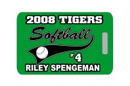 Softball Bag Tag - Design 5 -Softball Clip Art Image