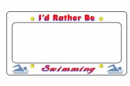 Swim License Plate Frame