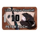 Baseball Bag Tag - Design 1